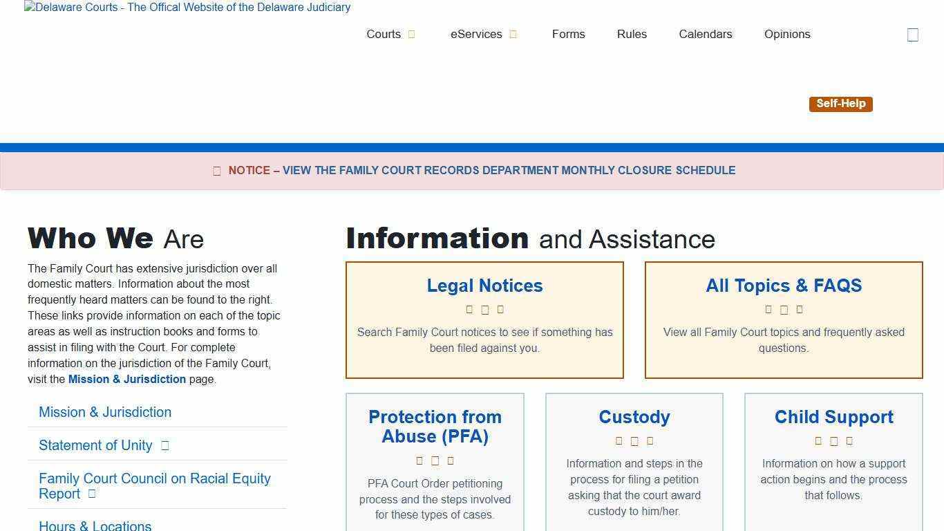 Family Court - Delaware Courts - State of Delaware