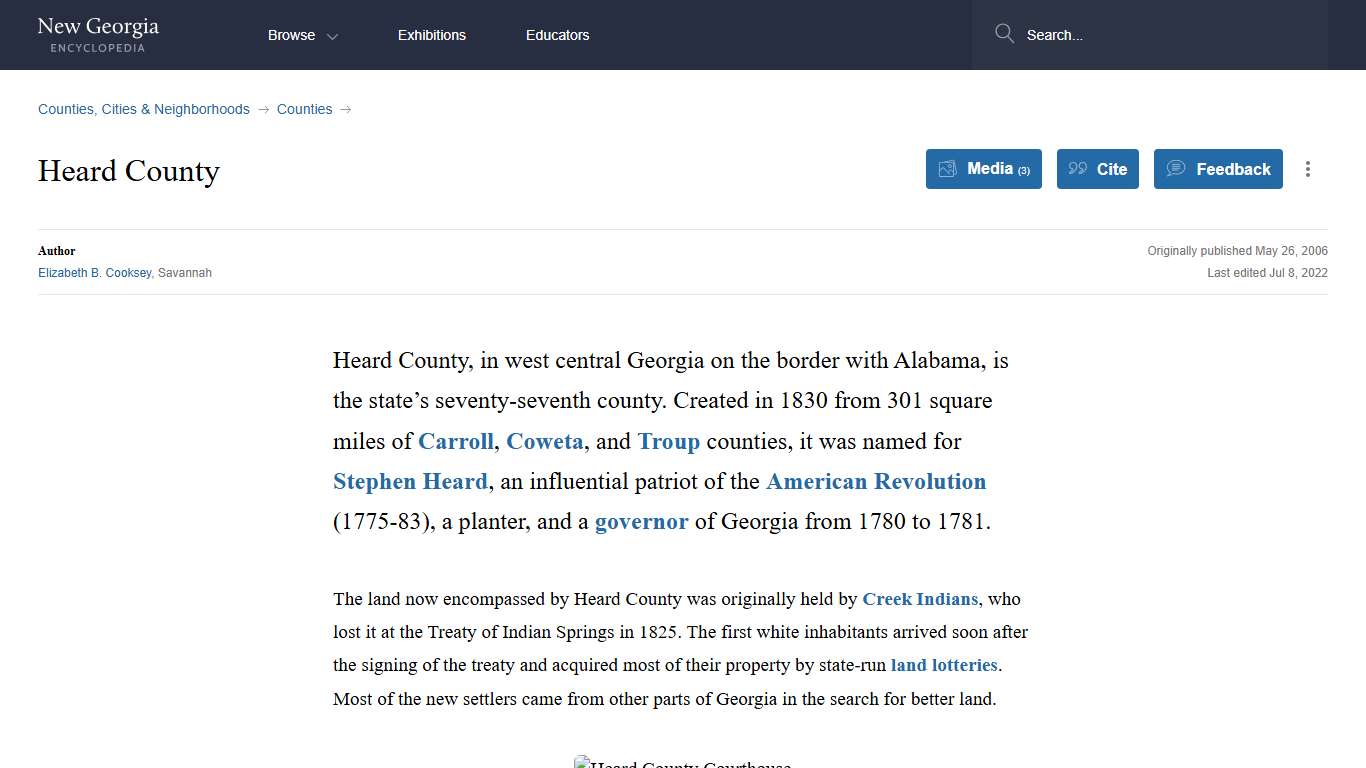 Heard County - New Georgia Encyclopedia